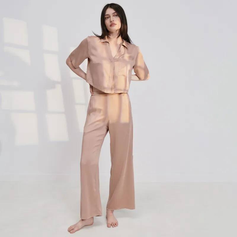 Washable Silk High Rise Pant Set sold by lunya