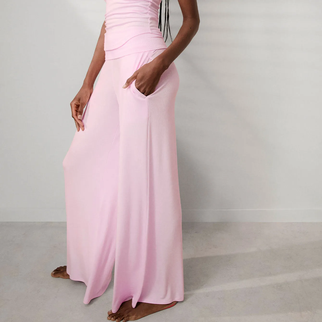 Soft Modal Rib Foldover Pant sold by lunya product image thumbnail 2