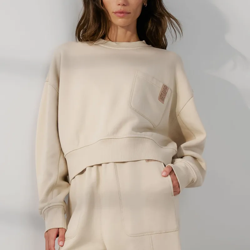 Silksweats™ Midweight Reversible Relaxed Boxy Pullover sold by lunya
