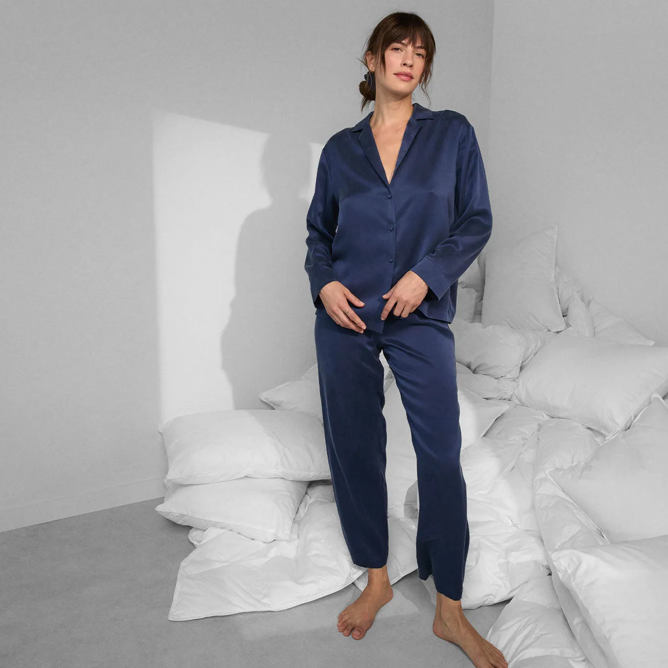 Washable Silk Long Sleeve Pant Set sold by lunya product image thumbnail 2