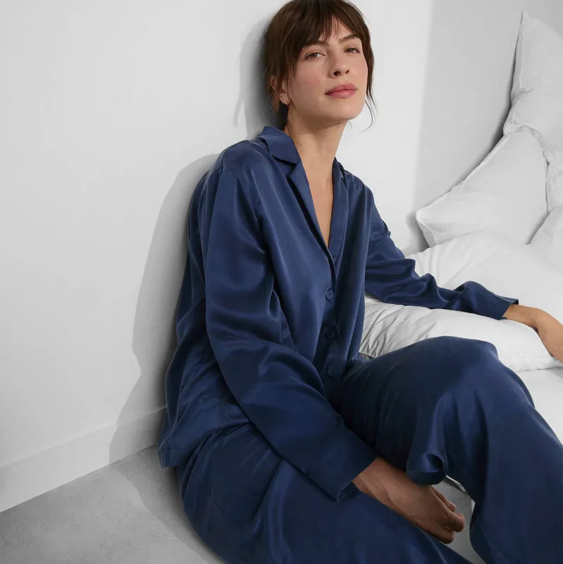 Washable Silk Long Sleeve Pant Set sold by lunya