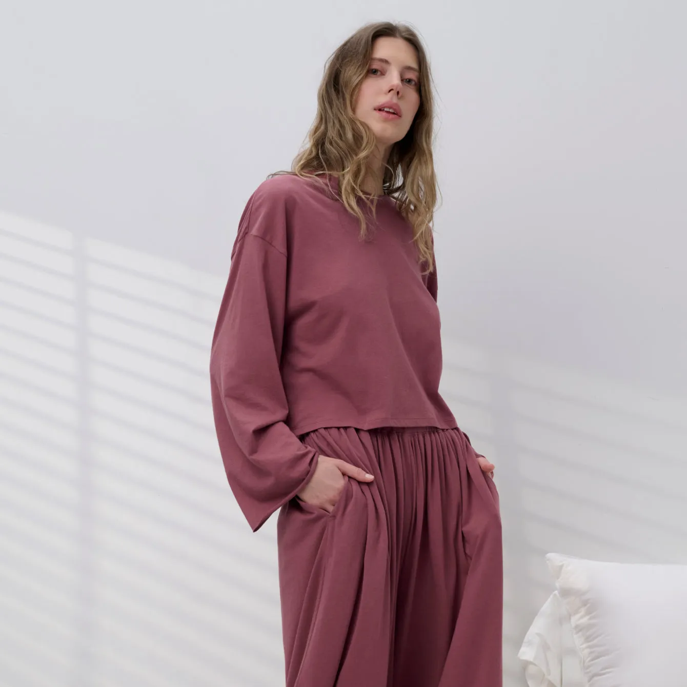 Organic Pima Wide Sleeve Tee sold by lunya