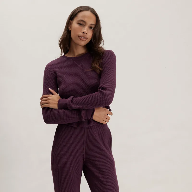 Wafflesoft Crew Neck Long Sleeve sold by lunya