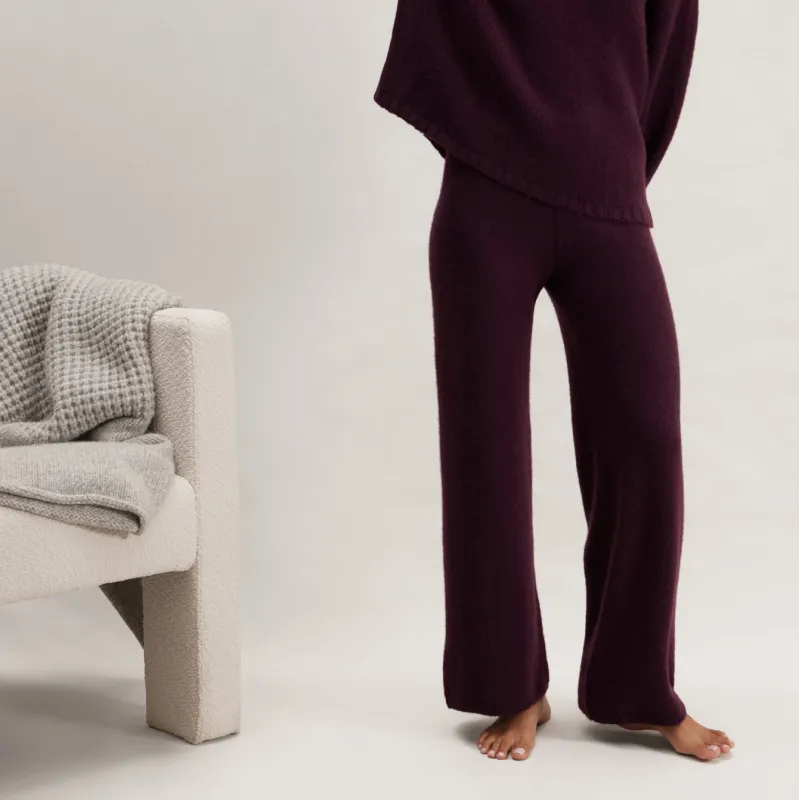 Cashmere Wool Wide Leg Pant made by lunya