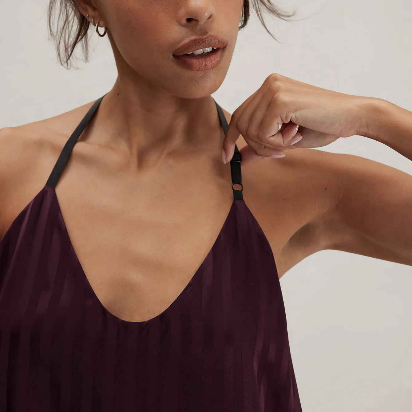 Washable Silk Striped Jacquard Cami Pant Set sold by lunya product image thumbnail 3