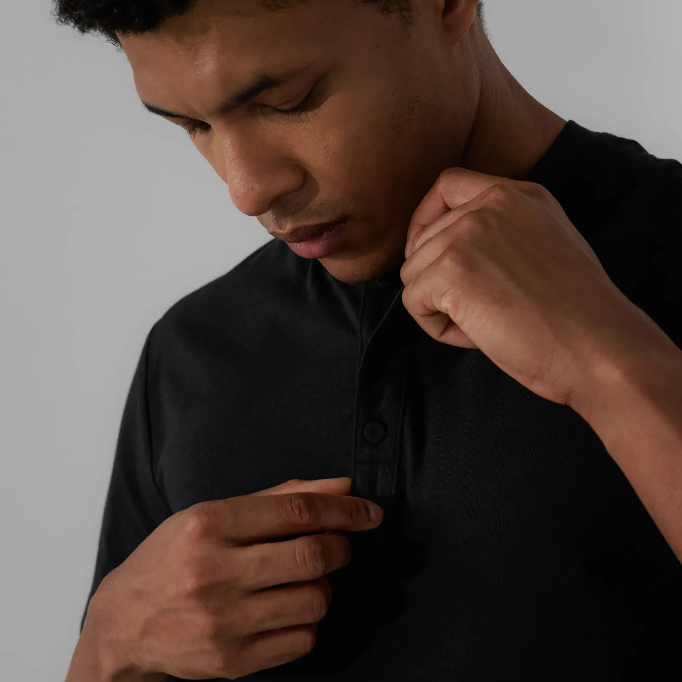 Men's Slumberknit™ Henley Tee sold by lunya product image thumbnail 4