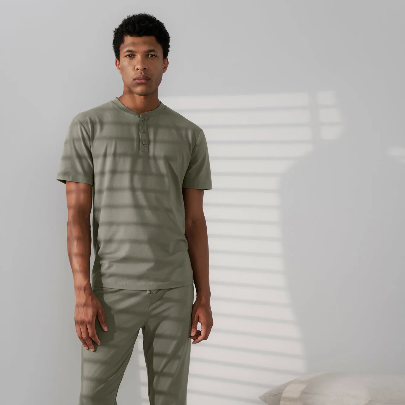 Men's Slumberknit™ Henley Tee sold by lunya