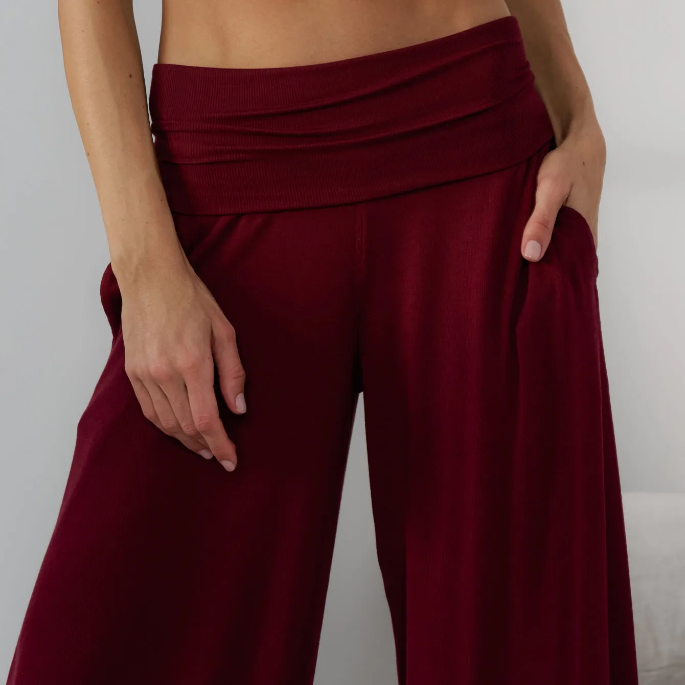 Soft Modal Rib Foldover Pant sold by lunya product image thumbnail 4