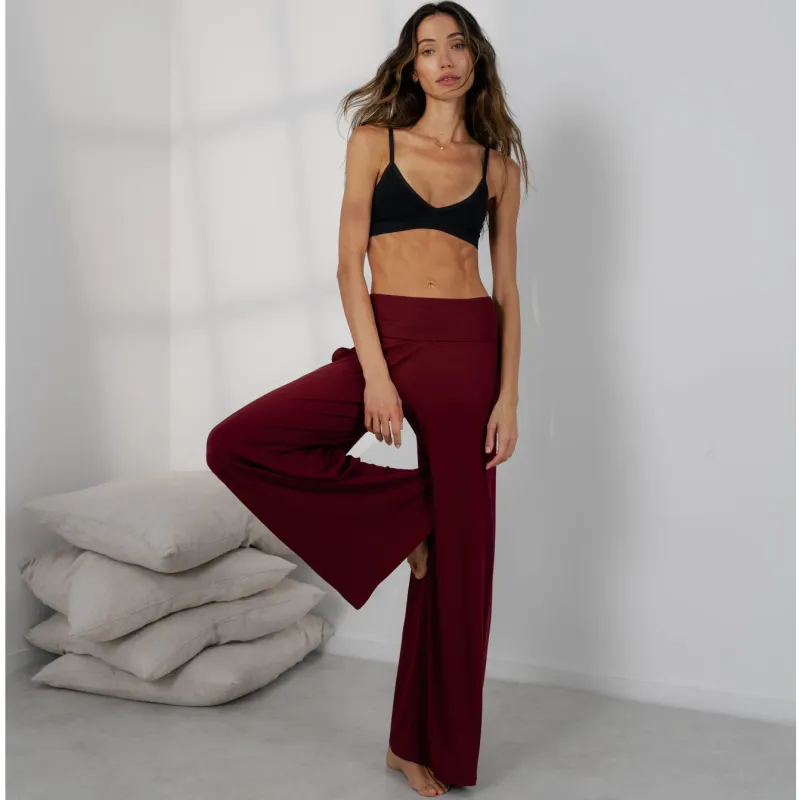 Soft Modal Rib Foldover Pant made by lunya