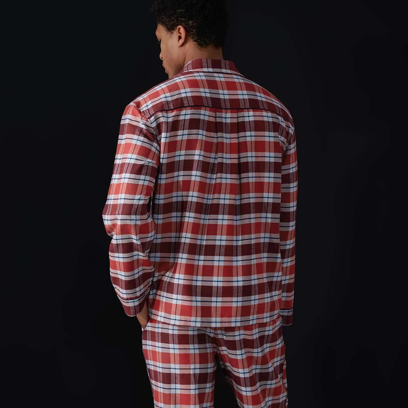 Men's Brushed Flannel Button Up Set sold by lunya product image thumbnail 4