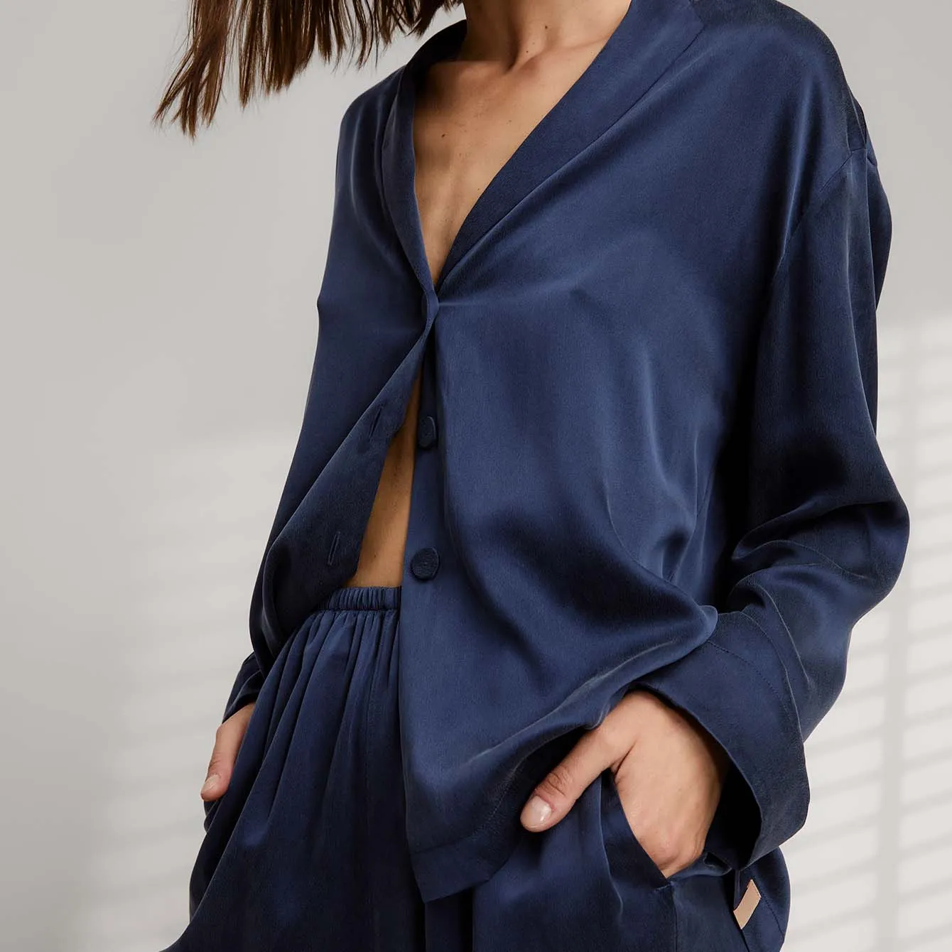 Washable Silk Long Sleeve Pant Set sold by lunya product image thumbnail 2