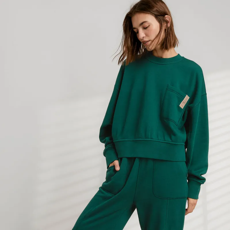 Silksweats™ Midweight Reversible Relaxed Boxy Pullover sold by lunya