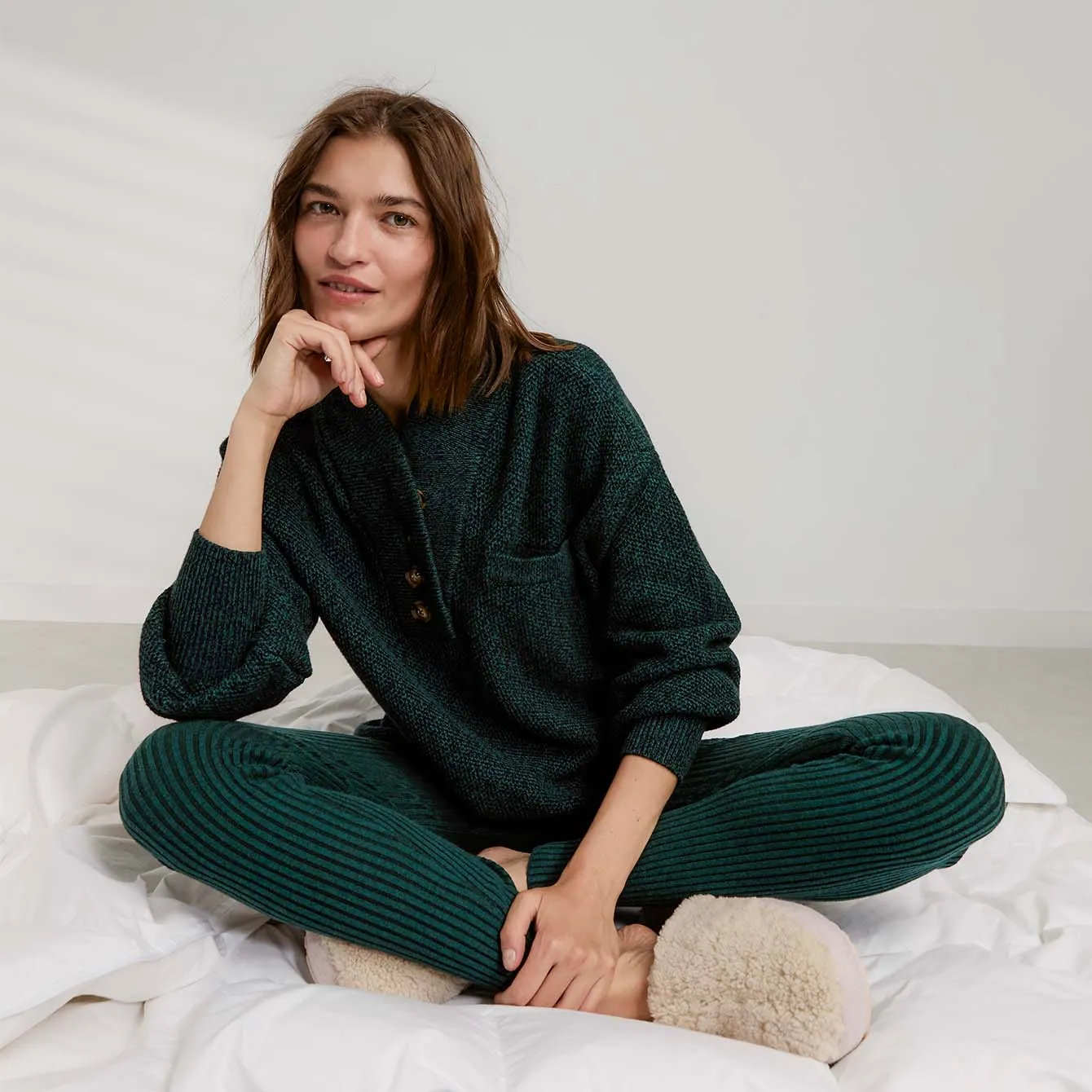 Cottonsilk™ Pocket Henley sold by lunya product image thumbnail 4