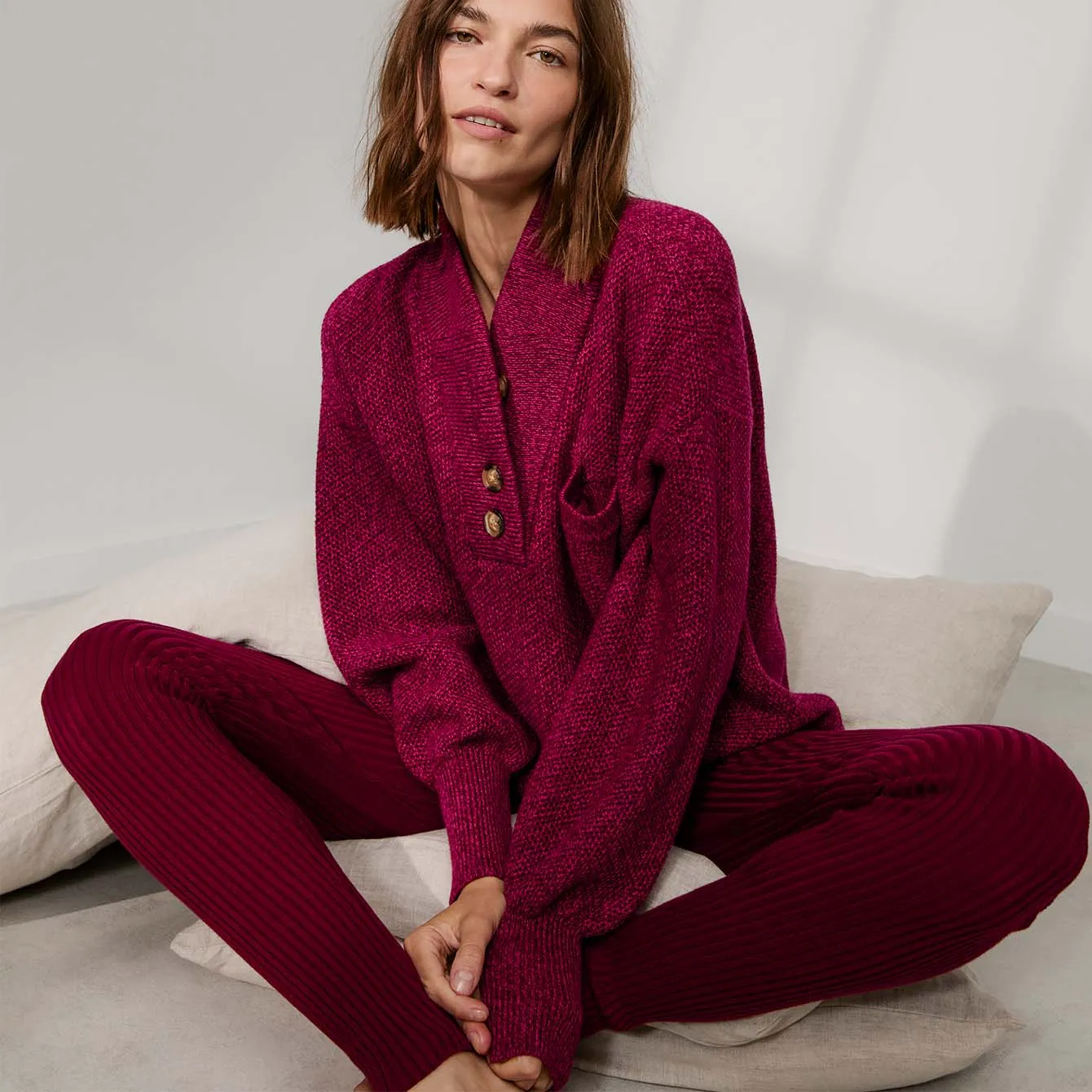 Cottonsilk™ Pocket Henley sold by lunya product image thumbnail 4