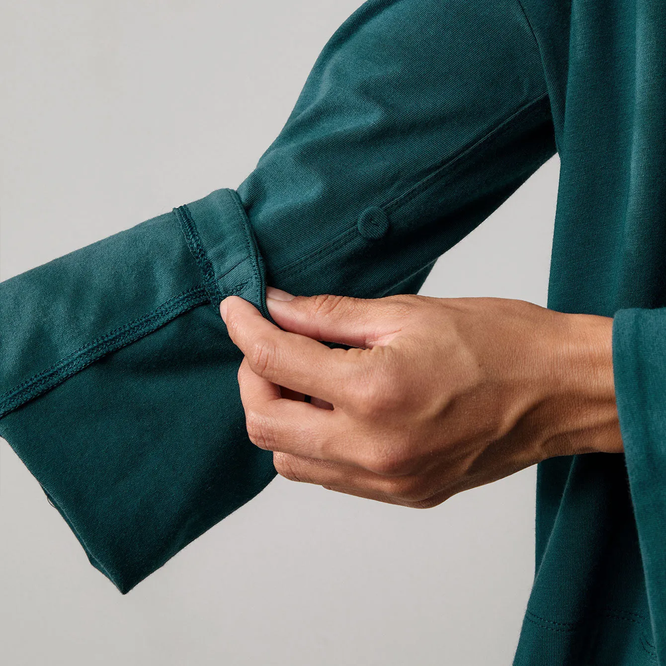 Slumberknit™ Long Sleeve Henley Short Set sold by lunya product image thumbnail 5