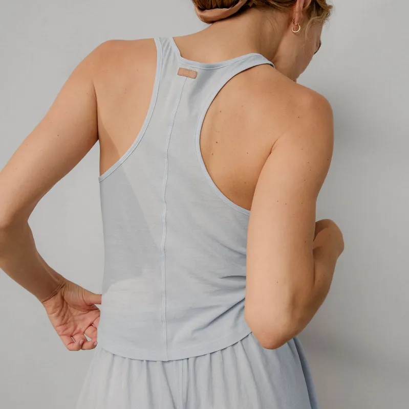 Organic Pima Curved Hem Tank sold by lunya