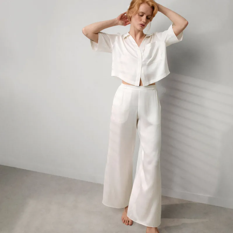 Washable Silk High Rise Pant Set sold by lunya