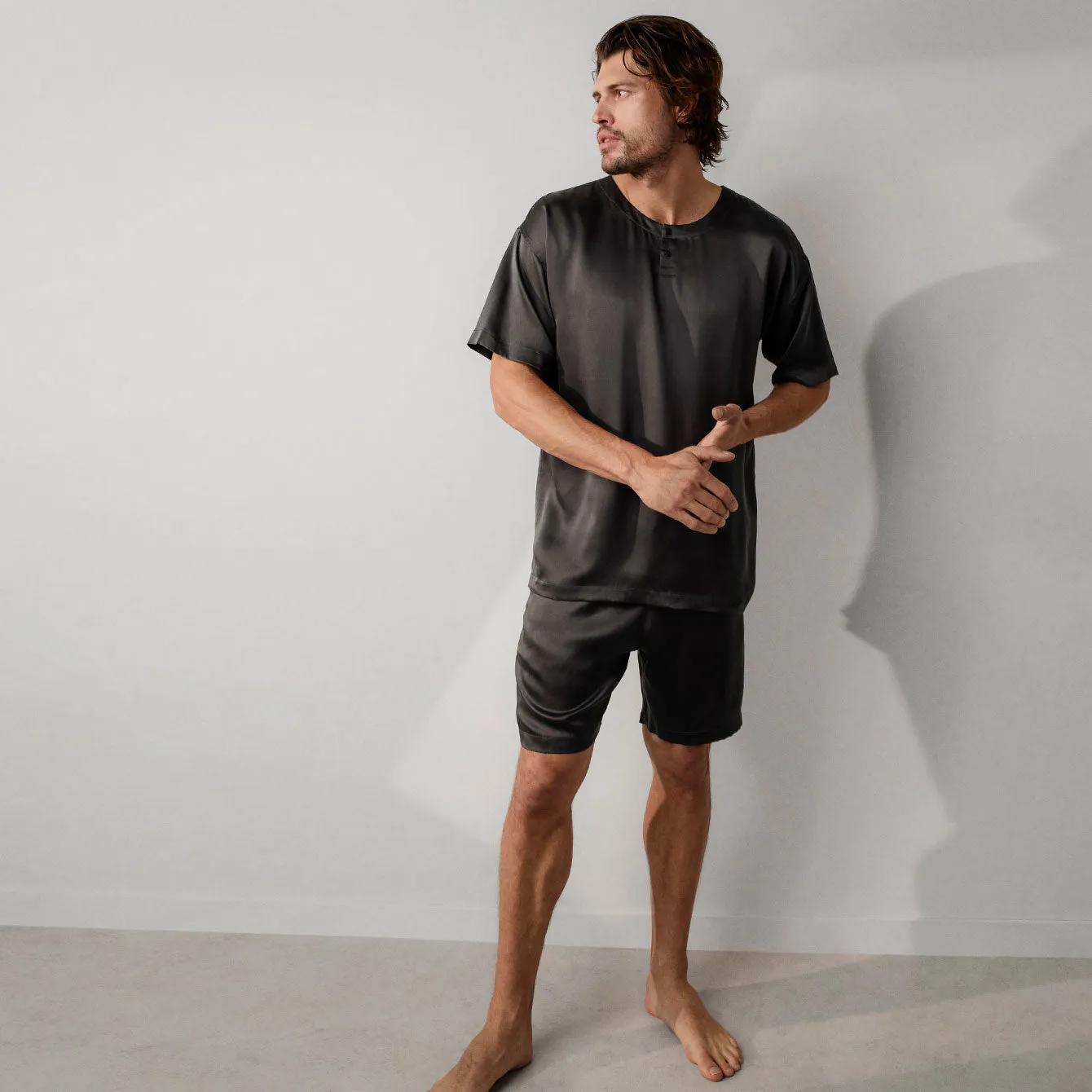 Men's Washable Silk Short Set sold by lunya