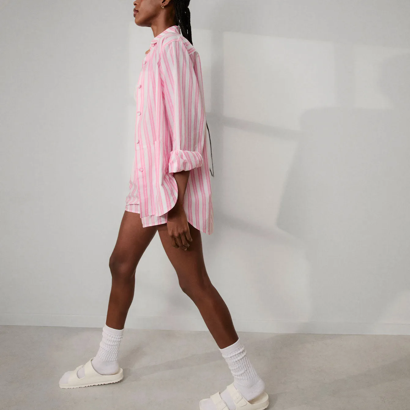 Airy Cotton Curved Hem Shirt sold by lunya product image thumbnail 3