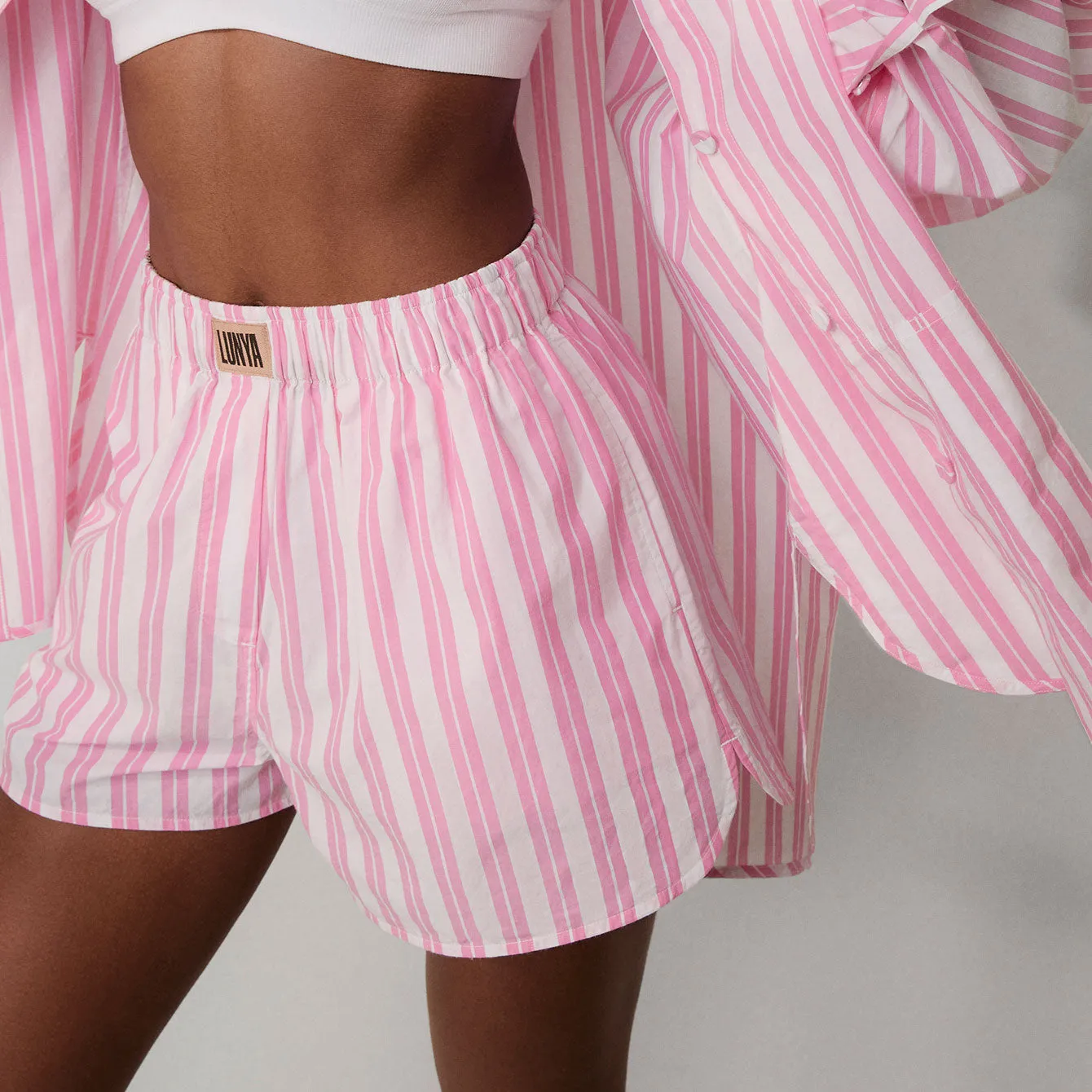 Airy Cotton Curved Hem Boxer sold by lunya product image thumbnail 2