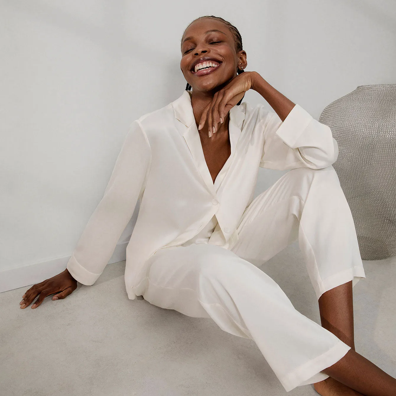 Washable Silk Long Sleeve Pant Set sold by lunya product image thumbnail 3