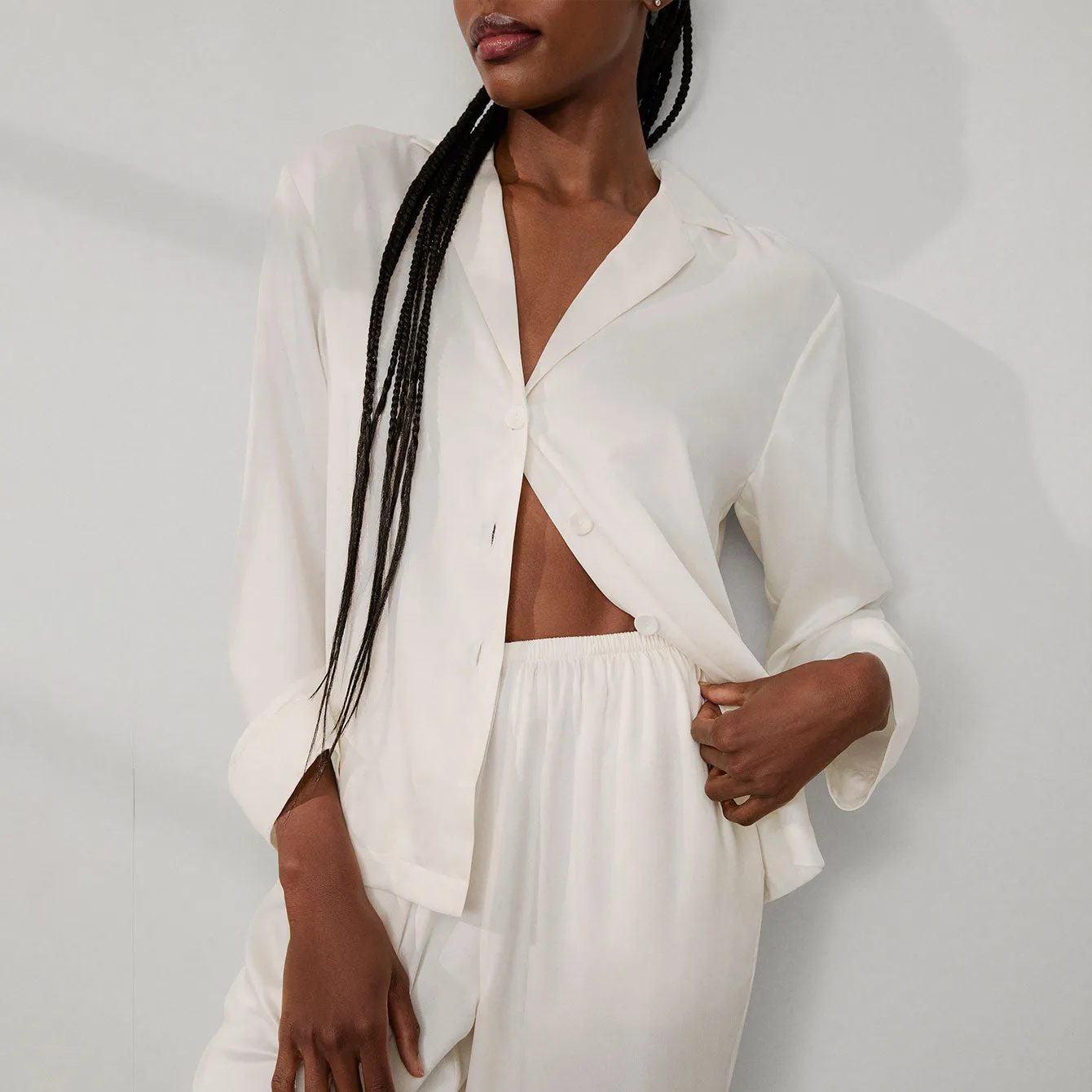 Washable Silk Long Sleeve Pant Set sold by lunya product image thumbnail 4