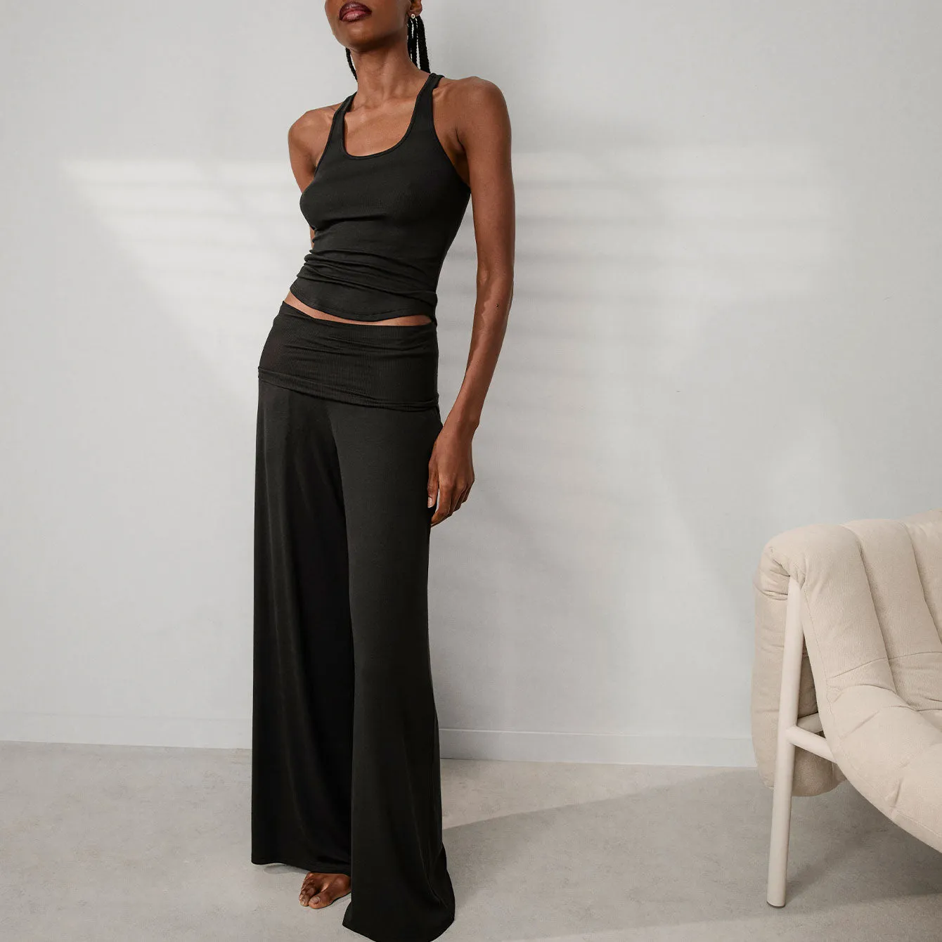 Soft Modal Rib Foldover Pant sold by lunya product image thumbnail 5