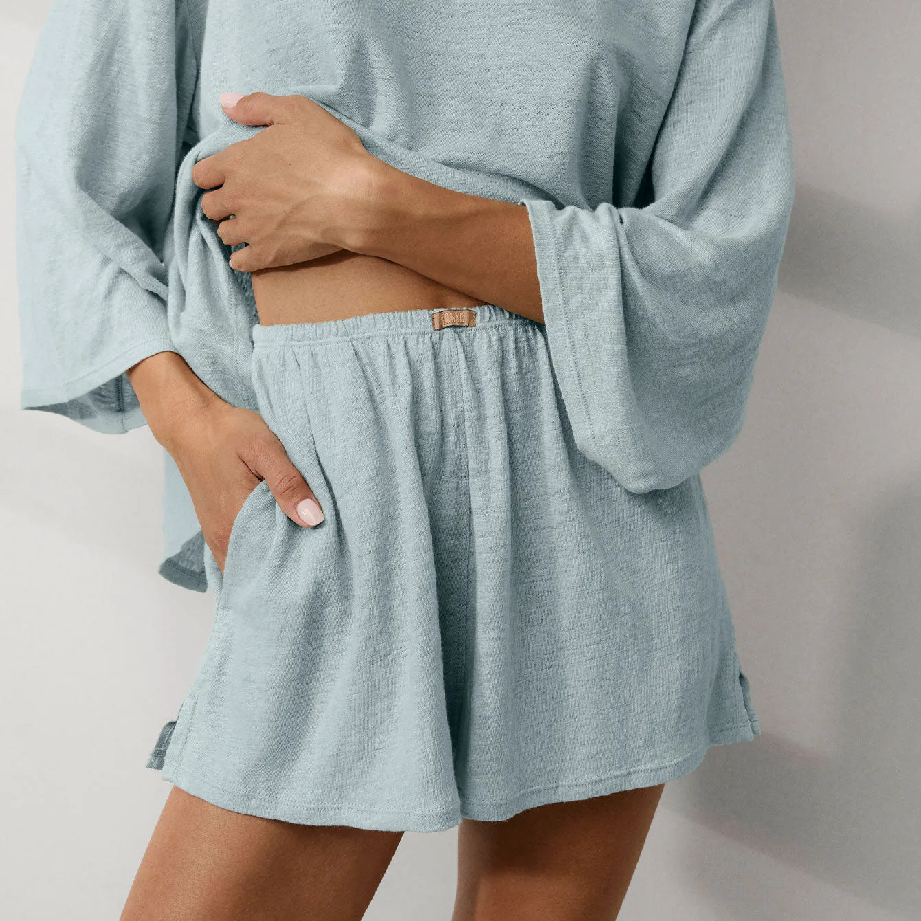 Linen Knit Side Slit Short sold by lunya product image thumbnail 4