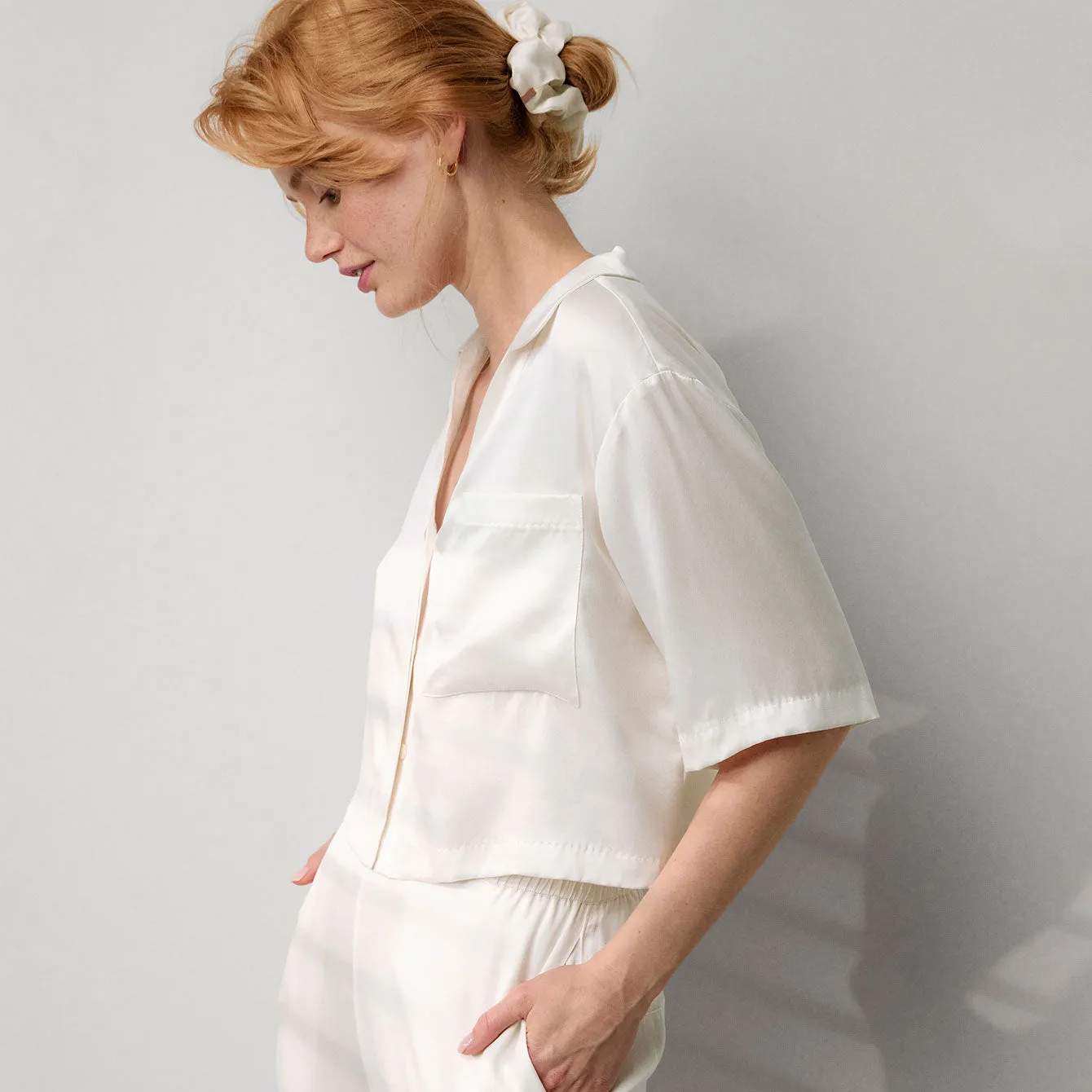 Washable Silk Classic Scrunchie sold by lunya product image thumbnail 3