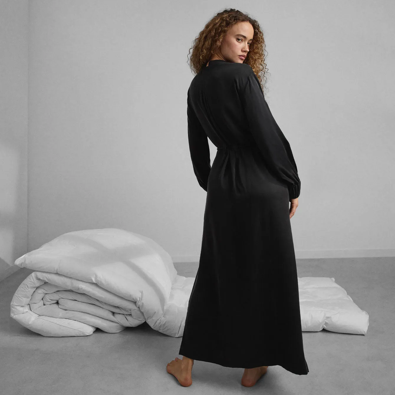 Washable Silk Long Robe sold by lunya product image thumbnail 2