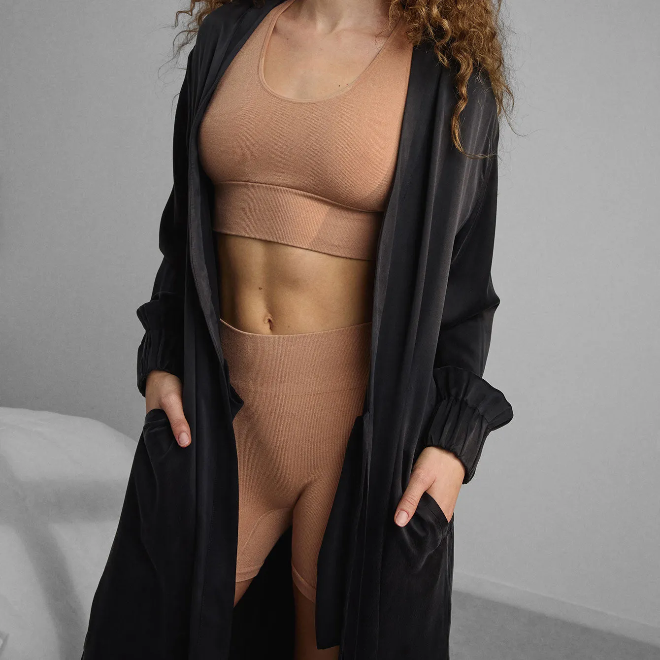 Washable Silk Long Robe sold by lunya product image thumbnail 5