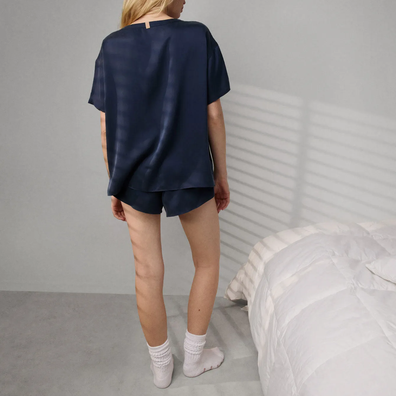 Washable Silk Tee Short Set sold by lunya product image thumbnail 4