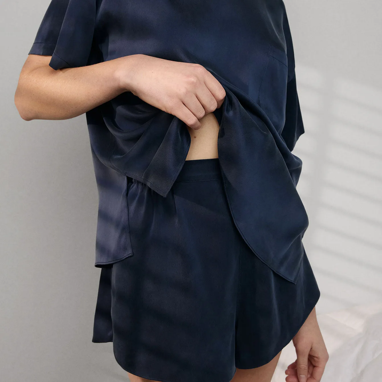 Washable Silk Tee Short Set sold by lunya product image thumbnail 3