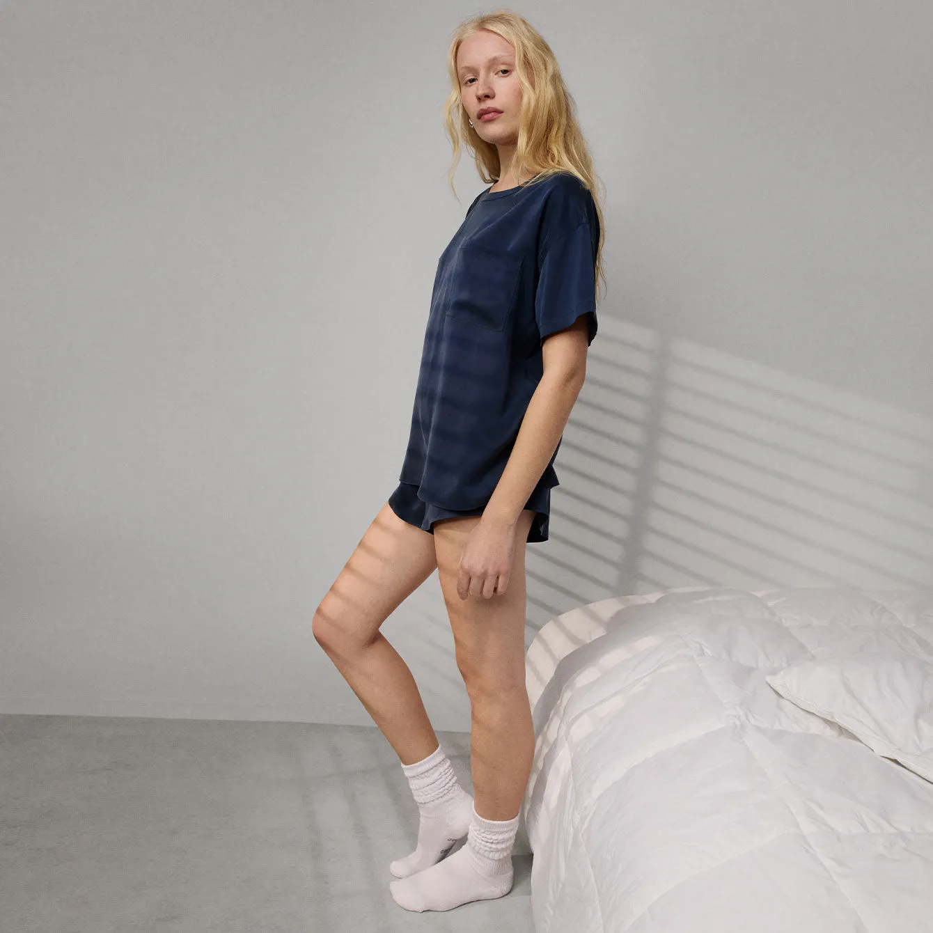 Washable Silk Tee Short Set sold by lunya product image thumbnail 2