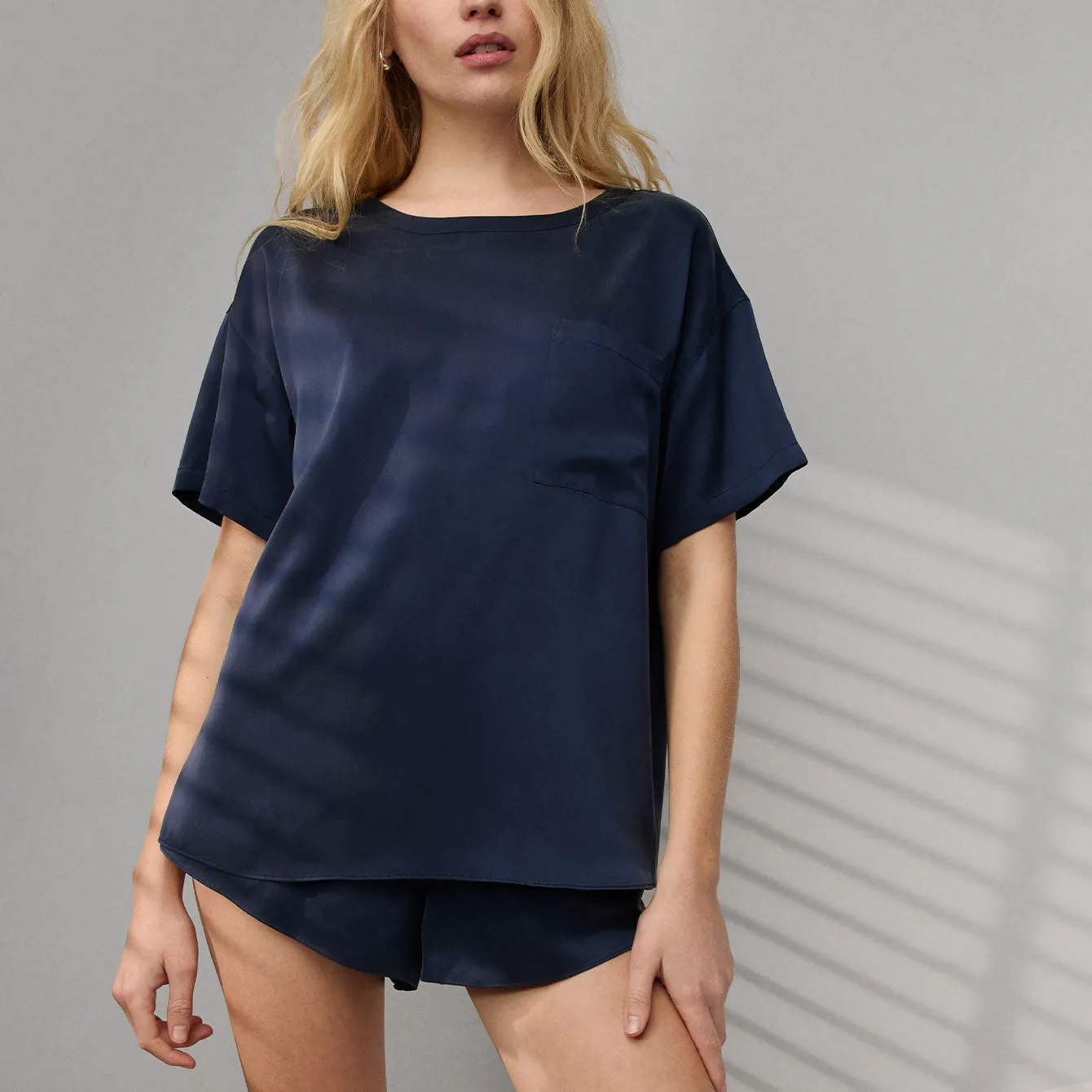 Washable Silk Tee Short Set sold by lunya product image thumbnail 5