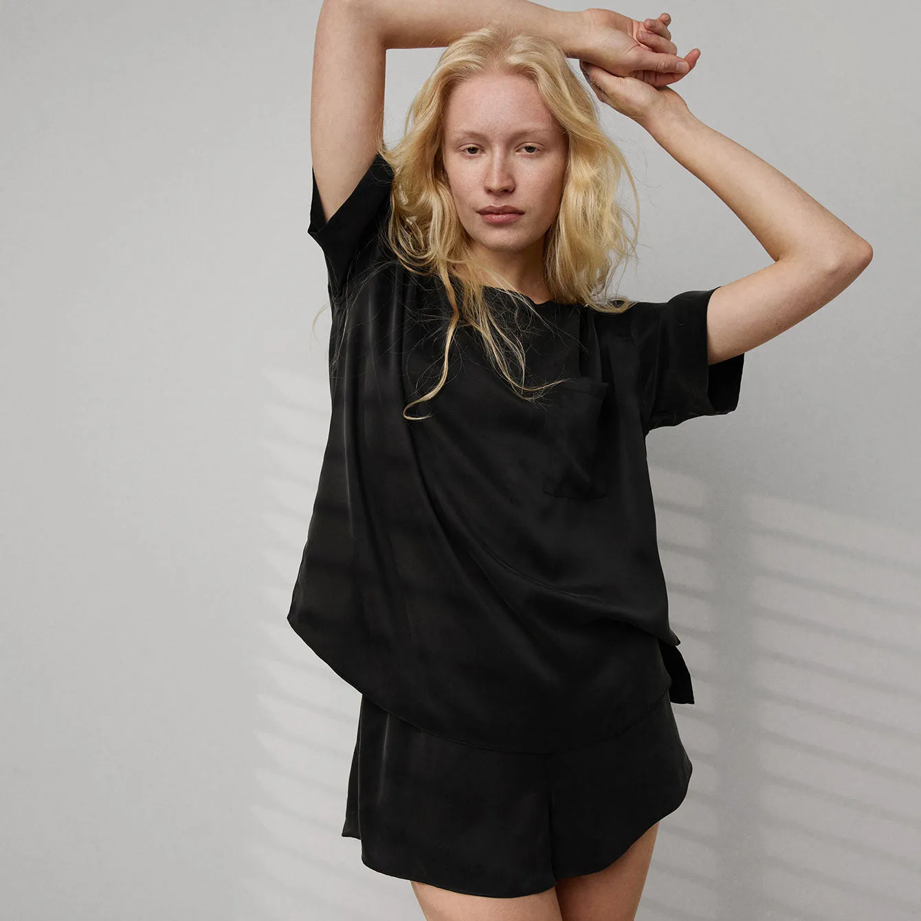 Washable Silk Tee Short Set sold by lunya product image thumbnail 2