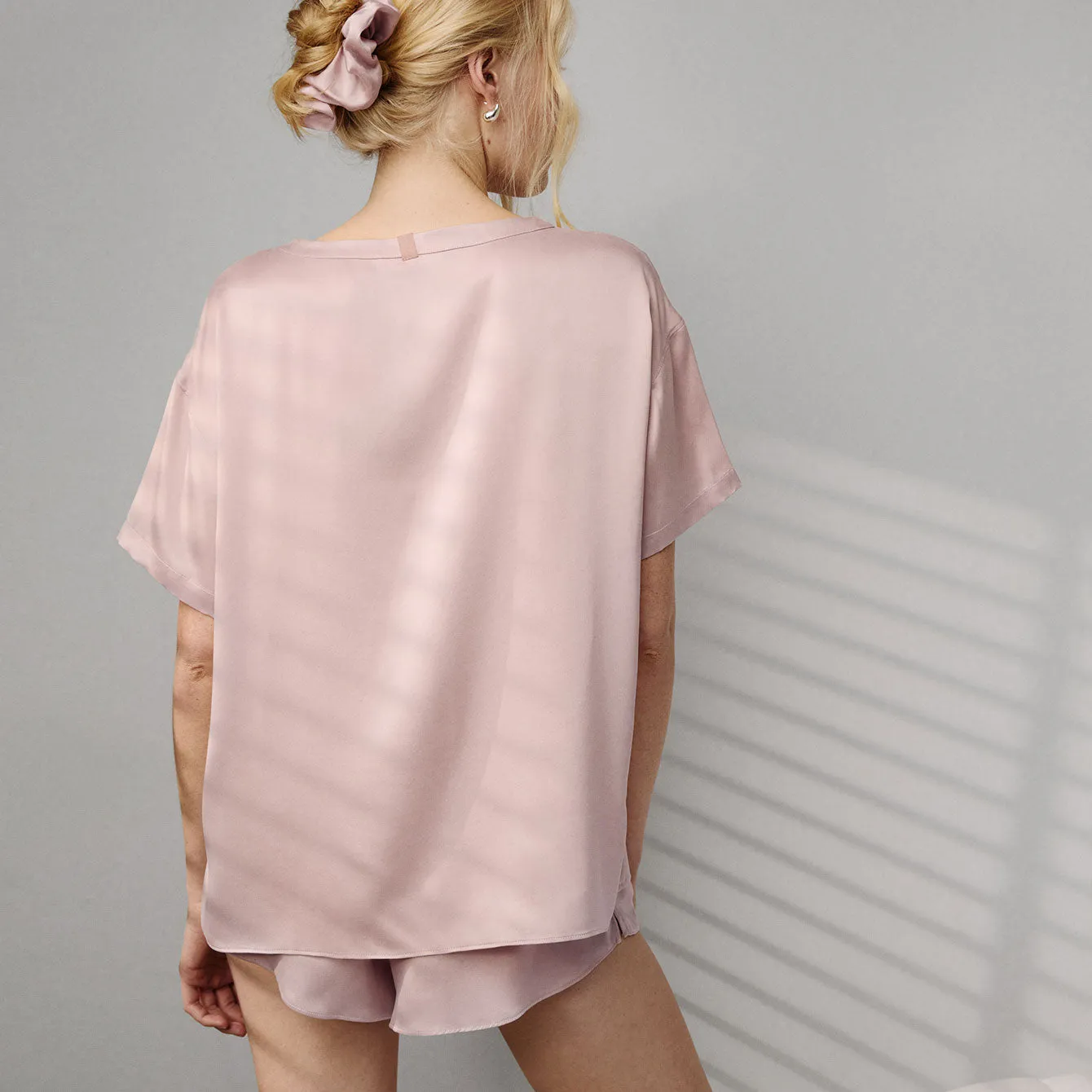 Washable Silk Tee Short Set sold by lunya product image thumbnail 3