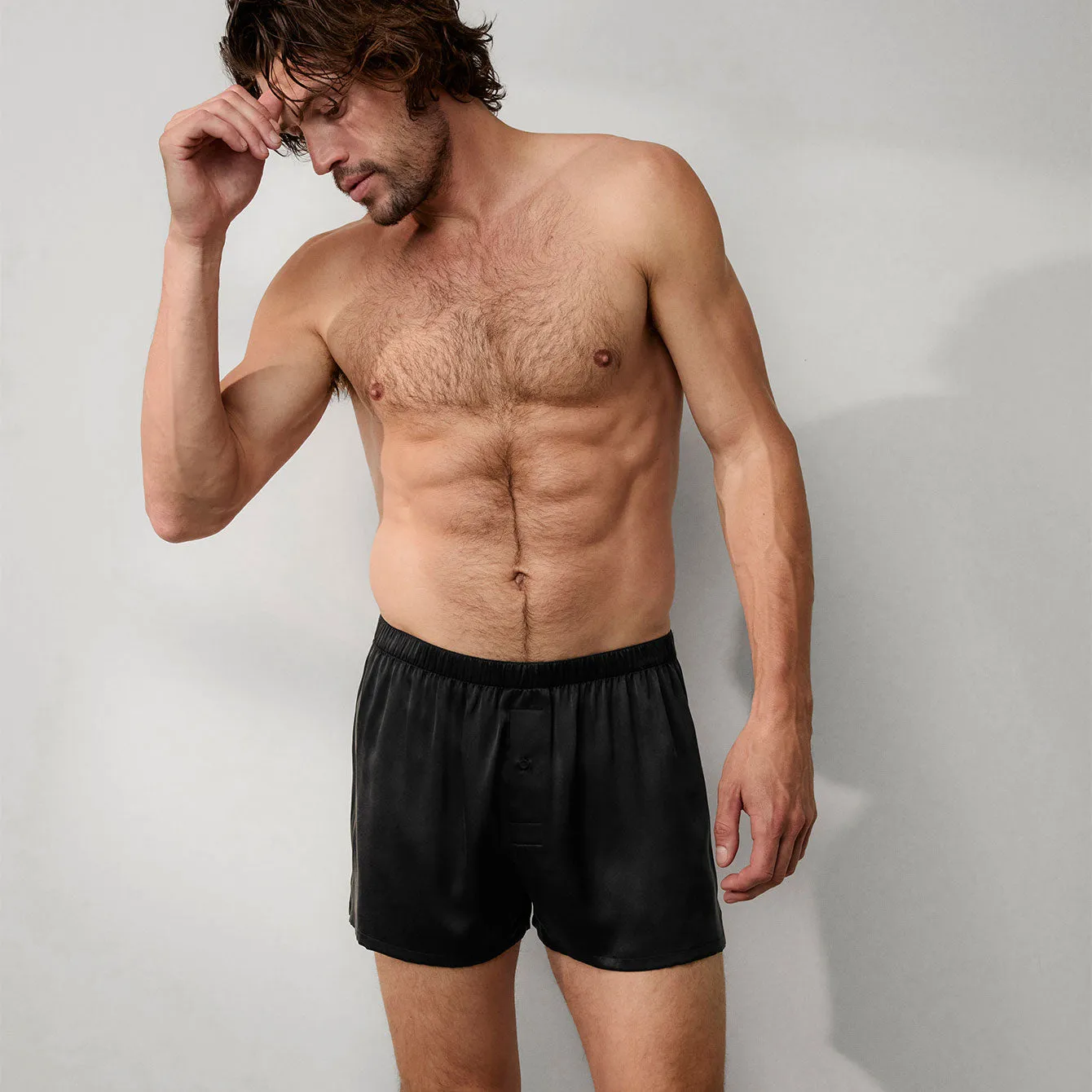 Men's Washable Silk Boxer sold by lunya