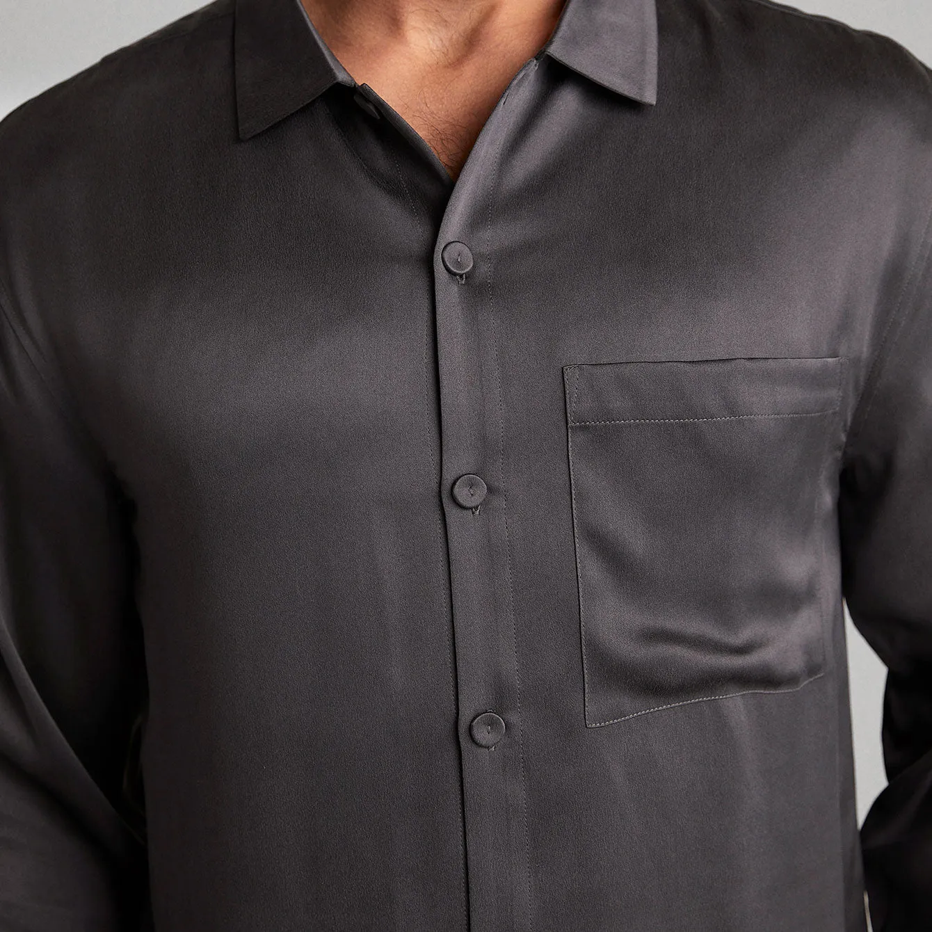 Men's Washable Silk Button Up Set sold by lunya product image thumbnail 5