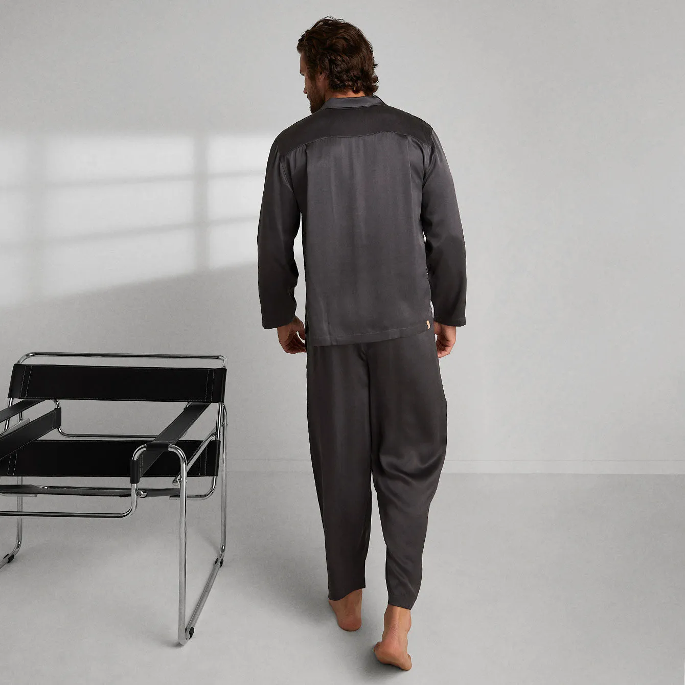 Men's Washable Silk Button Up Set sold by lunya product image thumbnail 3