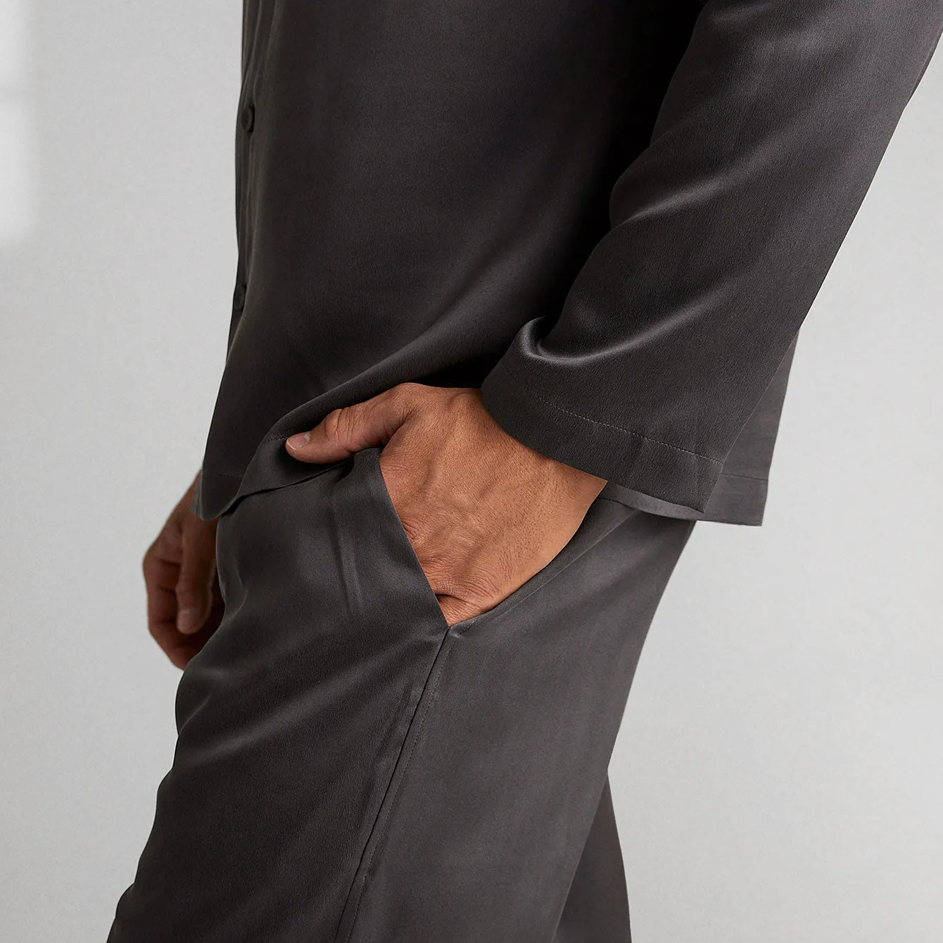 Men's Washable Silk Button Up Set sold by lunya product image thumbnail 4