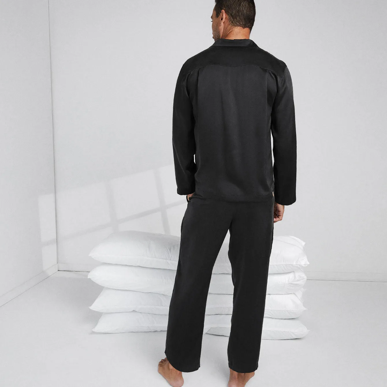 Men's Washable Silk Button Up Set sold by lunya product image thumbnail 2