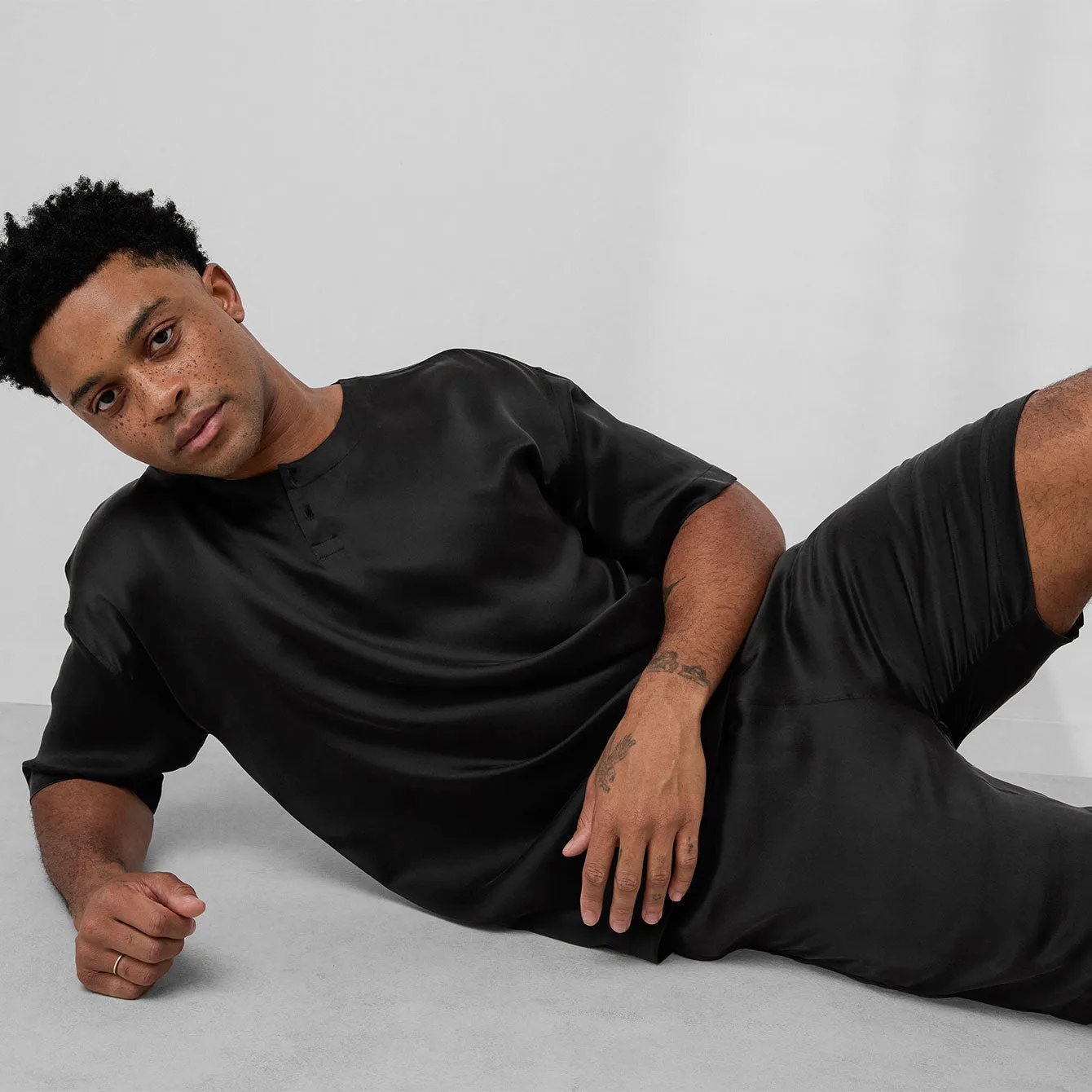 Men's Washable Silk Short Set sold by lunya