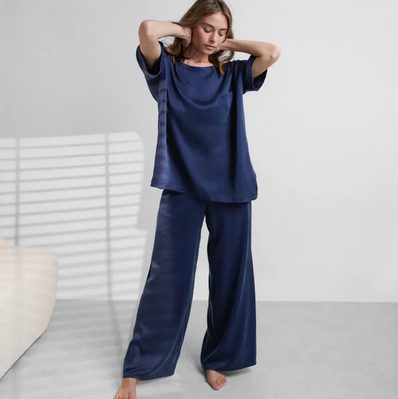 Washable Silk Tee Pant Set sold by lunya