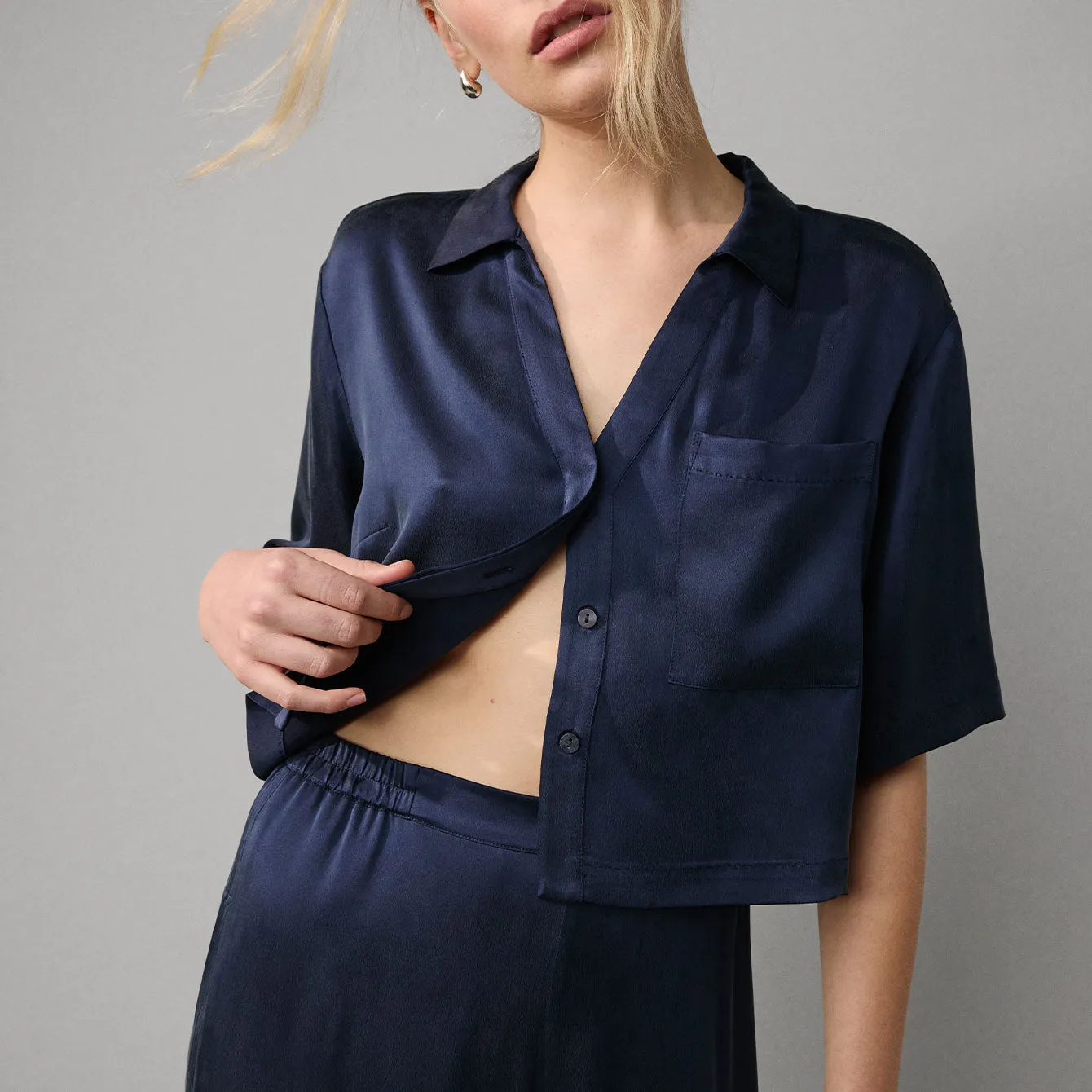 Washable Silk High Rise Pant Set sold by lunya product image thumbnail 4