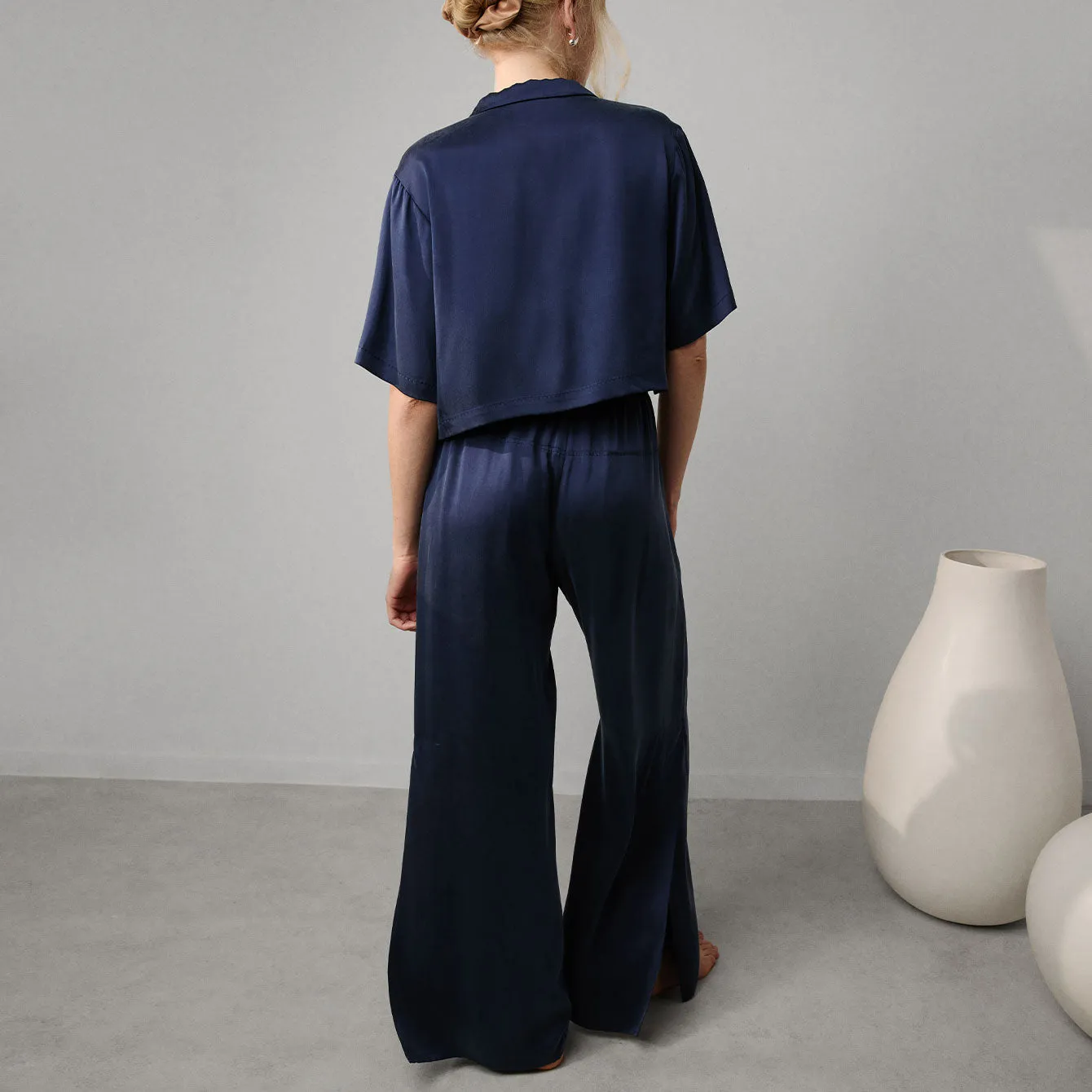Washable Silk High Rise Pant Set sold by lunya product image thumbnail 3