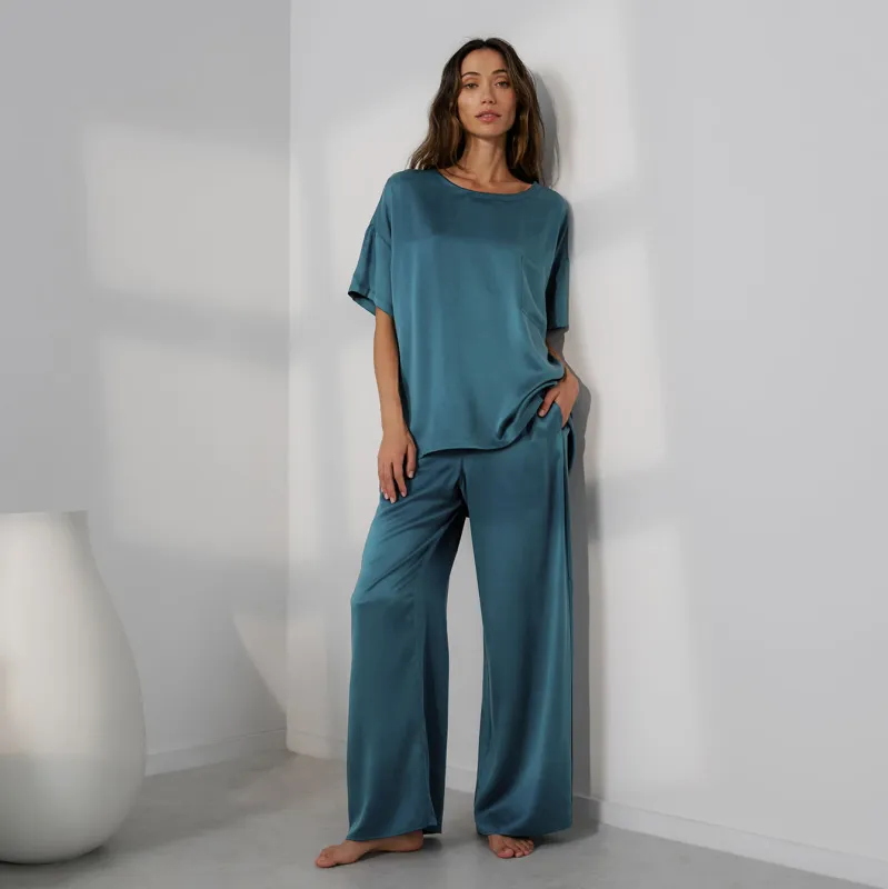 Washable Silk Tee Pant Set sold by lunya