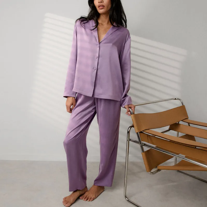 Washable Silk Long Sleeve Pant Set sold by lunya