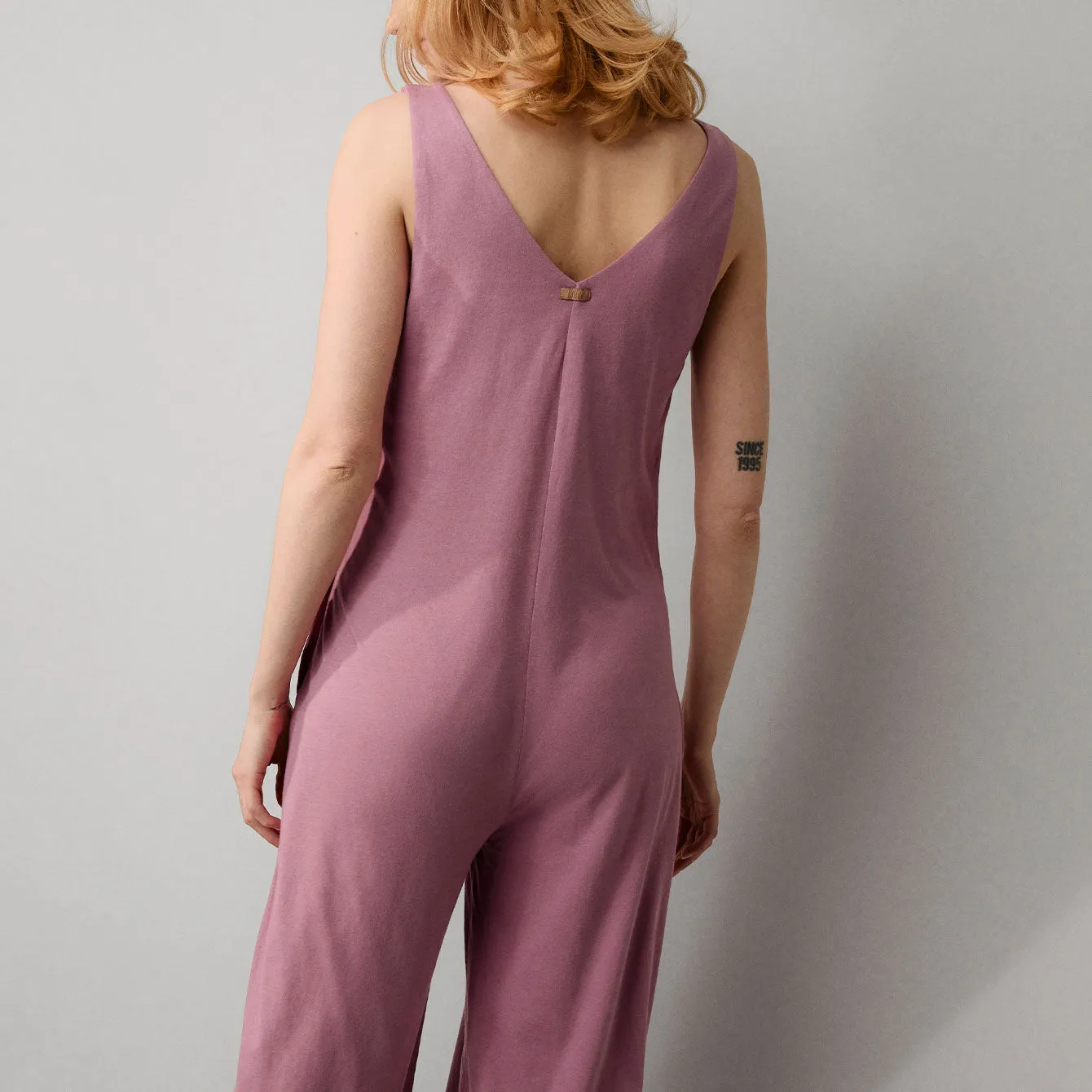 Organic Pima Double V Jumpsuit sold by lunya product image thumbnail 4