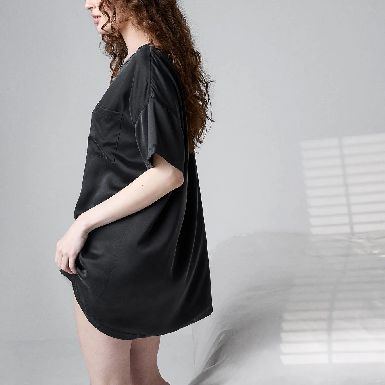 Washable Silk Oversized Sleep Tee sold by lunya product image thumbnail 3
